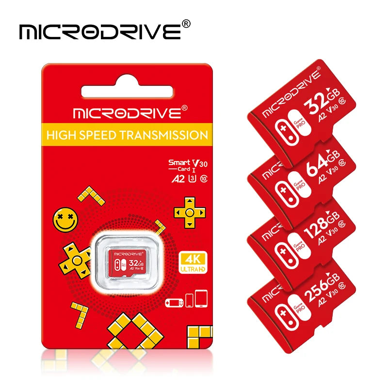 High-Speed microSDXC Memory Card 32/64/128/256GB U3 A1 for Phone, Camera, Tablet, Drone