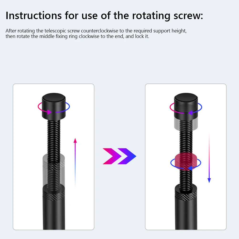Adjustable Aluminum GPU Support Bracket – Telescopic Anti-Sag Graphics Card Brace with Magnetic Base (26–120 mm / 1.02–4.72 in)