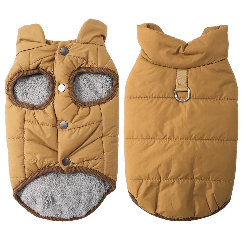 Waterproof Fleece Dog & Cat Winter Coat XS-XL – Thick Windproof Puppy Jacket Vest for Small Breeds (Chihuahua Yorkie Dachshund Beagle)