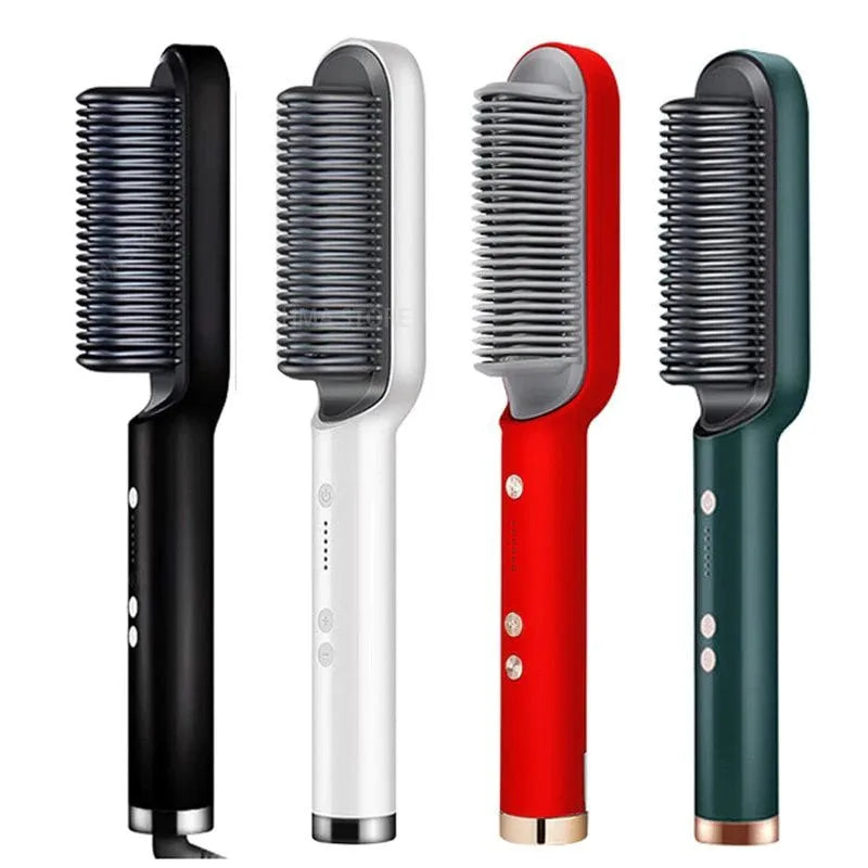 Professional Curl Styler & Ionic Hair Brush - 30s Rapid Heat, Lightweight Salon Design for Waves & Curls