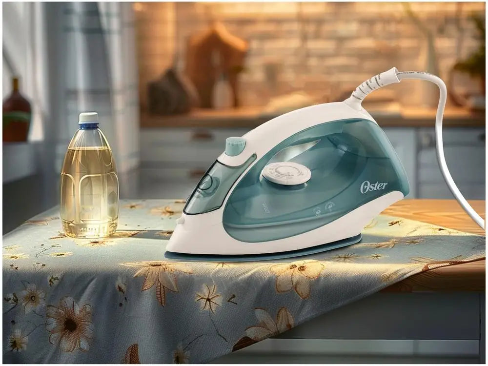 Steam Iron 110V 1200W Non-Stick Soleplate 200ml Reservoir Green