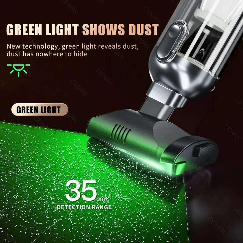 Mini Cordless Handheld Car Vacuum Cleaner & Blower - 998000PA Strong Suction, USB-C Rechargeable, Portable