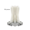100-Pack Pre-Waxed Pure Cotton Candle Wicks 9/15/20 cm (3.5/5.9/7.9 in) Smokeless DIY Candle Making