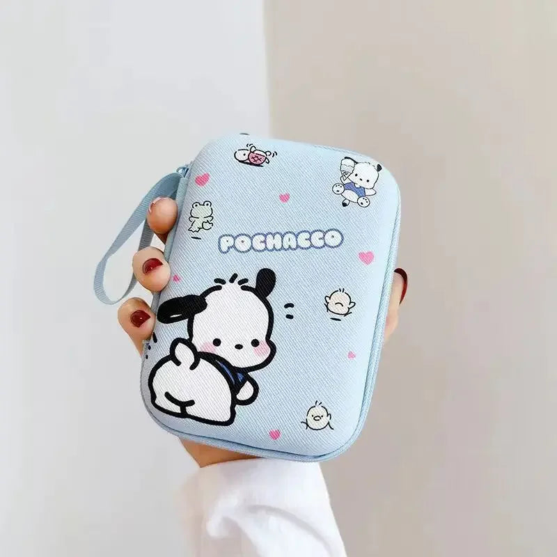 Kawaii Cartoon Cat Cable Organizer Pouch Travel Charger & Jewelry Storage Bag