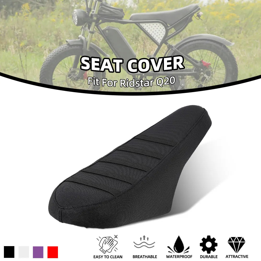 Waterproof Non-Slip PVC Seat Cover for Motorcycle, E-Bike & Scooter — Anti-Slip Particle Design, Universal Seat Protector
