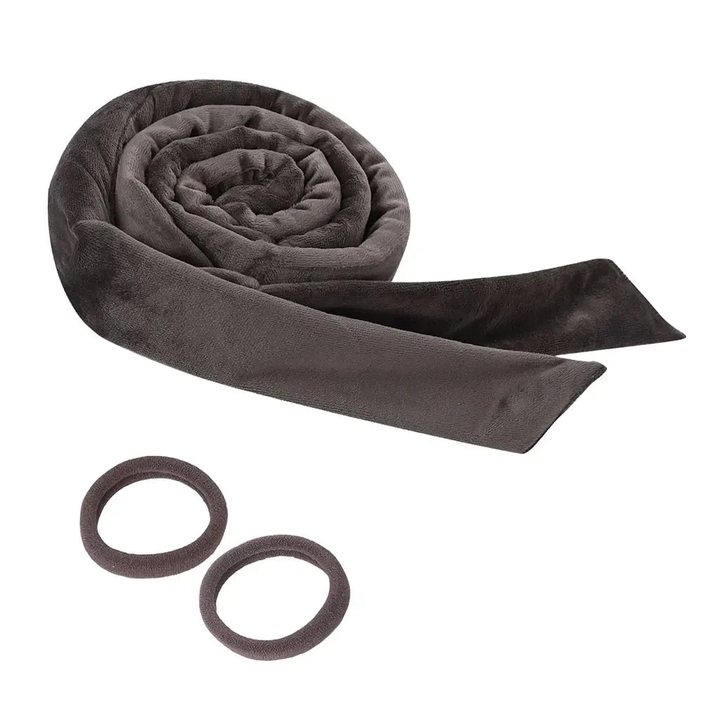 Heatless Curling Headband Soft Velvet No-Heat Hair Rollers Overnight Sleep-In Curling Rod with Hair Ties