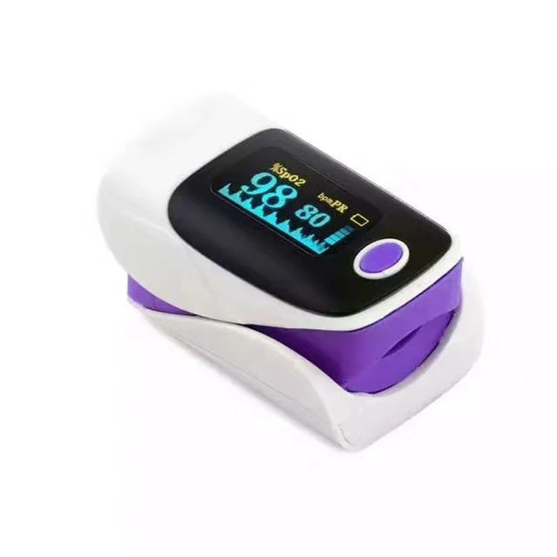 2-in-1 Fingertip Pulse Oximeter & Blood Pressure Monitor with OLED Display — Portable SPO2 & Pulse Rate Monitor