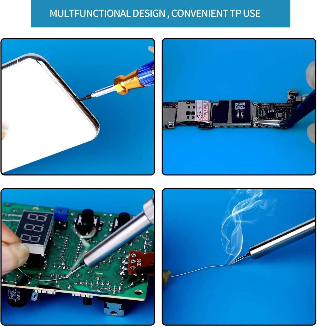Silicone Soldering Mat Heat Resistant to 932°F (500°C) Anti-Static Magnetic Work Mat for Electronics Repair