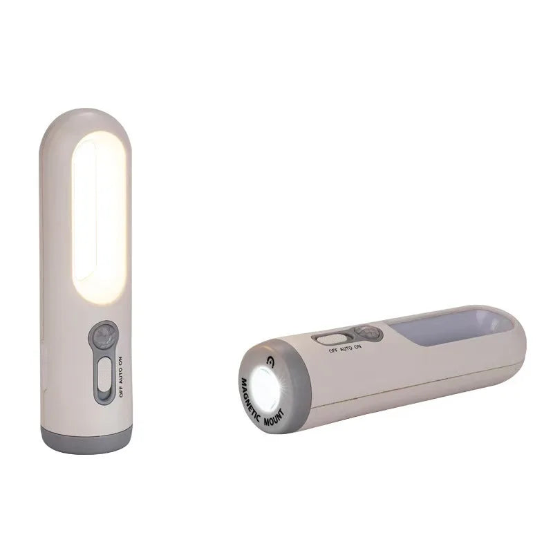 Portable 2-in-1 Rechargeable Flashlight & Motion Sensor Night Light - USB-C Bedside, Bathroom, Baby Feeding, Reading & Camping Lamp