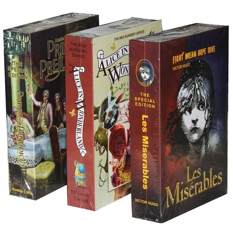 Hidden Book Safe with Key Lock — Metal Book-Shaped Home Safe (8.66 x 5.98 x 1.77 in / 220 x 152 x 45 mm)