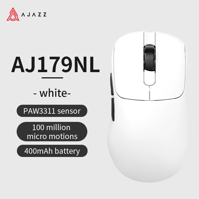 Wireless Gaming Mouse 2.4GHz & Bluetooth - Right-Hand Ergonomic, 26,000 DPI Optical Sensor, Battery Powered