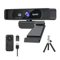 4K USB Webcam 3840x2160 30fps 120° Wide-Angle with Microphone & Remote — Streaming Camera for PC, Mac, Linux
