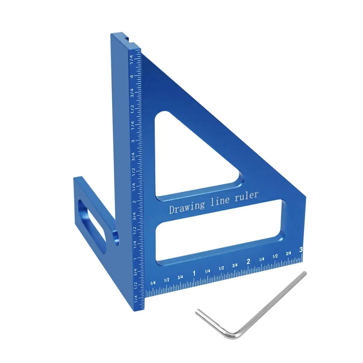 Carpenter Multi-Angle Square Protractor Ruler Aluminum/Plastic 45/90 Degree Woodworking Layout & Height Gauge