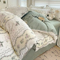 Pink Floral Brushed Microfiber Bedding Set Duvet Cover, Flat Sheet & Pillowcases (Twin/Full/Queen/King)