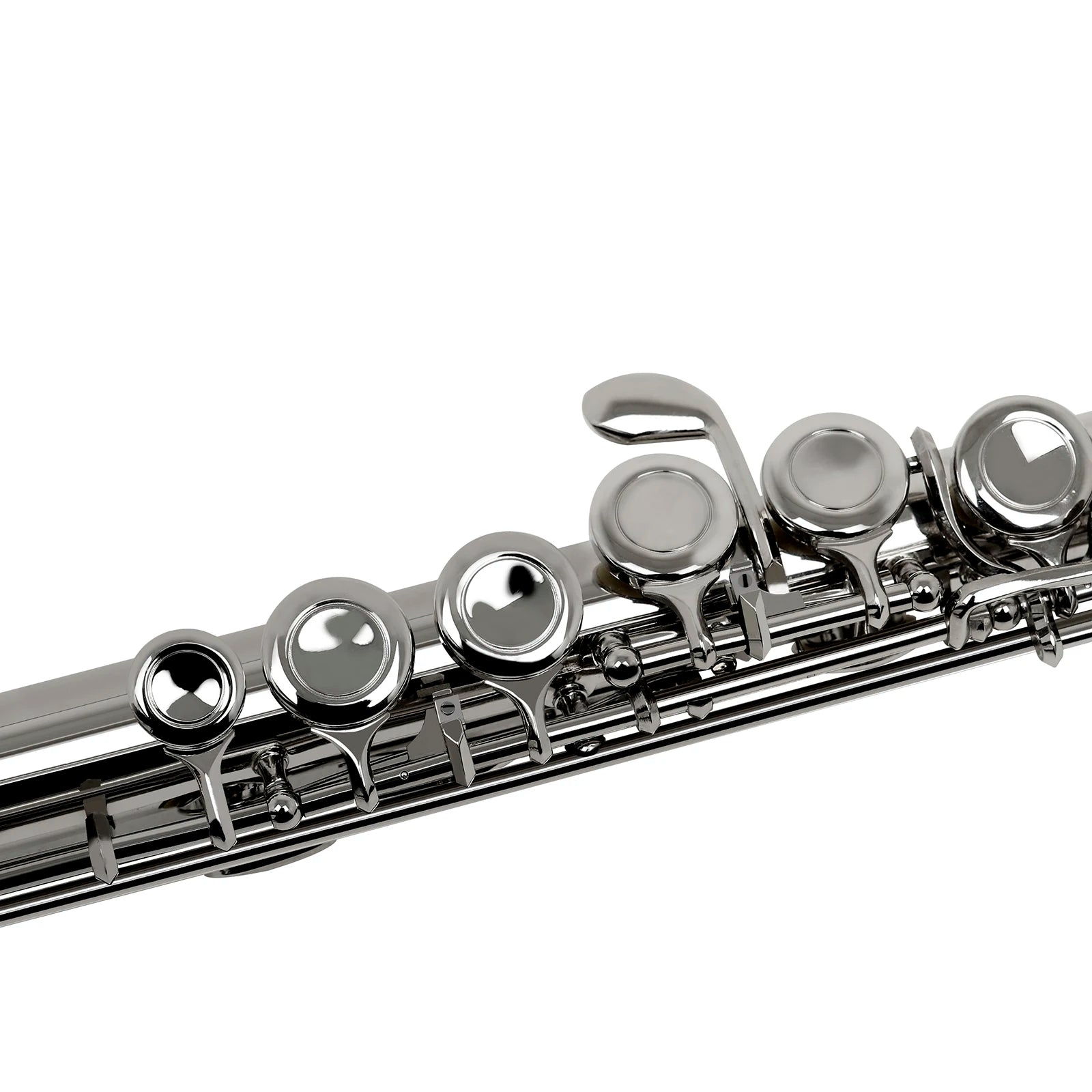 Professional 16-Key Closed-Hole C Transverse Flute – Silver-Plated Nickel-Silver Keys, Case & Cleaning Kit
