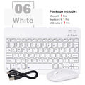 Mini Wireless Bluetooth Keyboard and Mouse — Portable Slim Rechargeable Keyboard for iPad, iPhone, Android Tablets, Samsung, Xiaomi, Mac & Windows