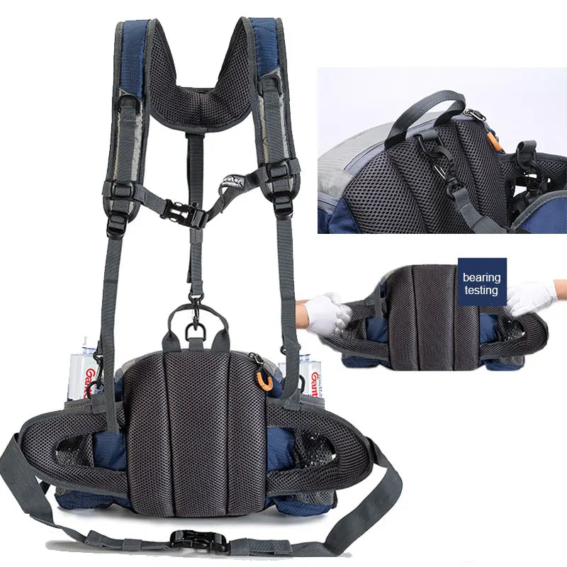 Convertible Waist Bag to Shoulder Backpack 8L - Cycling Hiking Running Camping Water Bottle Fanny Pack for Men