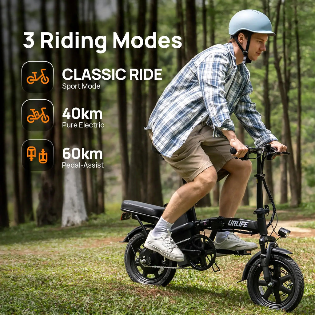 Adult Foldable Electric Bike – Brushless Motor, 48V Lithium Battery, 14-Inch (350mm) City Commuter