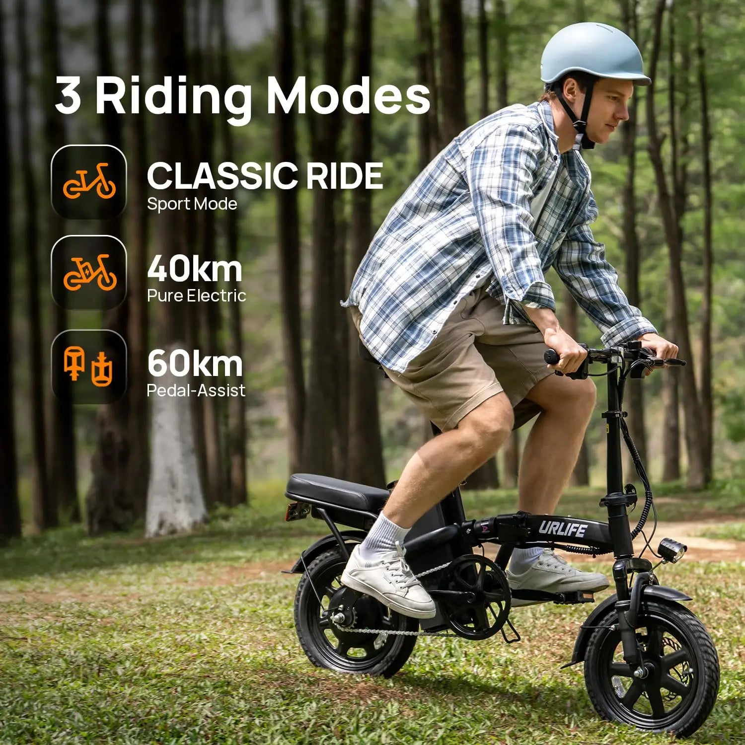 Adult Foldable Electric Bike – Brushless Motor, 48V Lithium Battery, 14-Inch (350mm) City Commuter