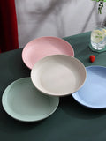 4-Pack Wheat Straw Dinner Plates – Lightweight Unbreakable Reusable, Microwave & Dishwasher Safe