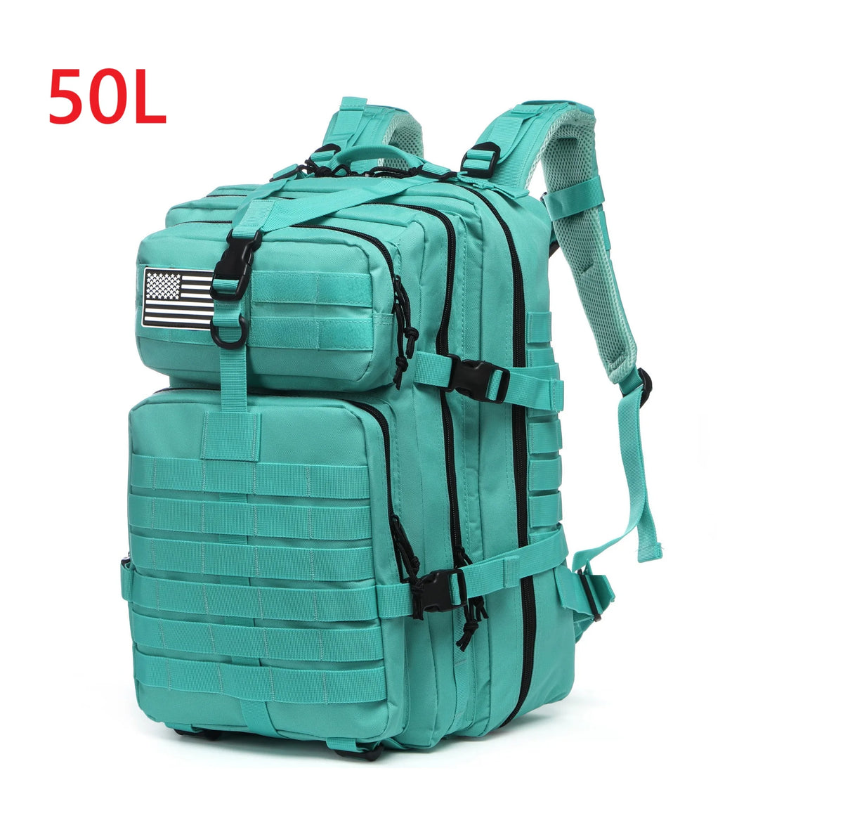25L & 50L Waterproof Nylon Tactical Backpack - Hiking Camping Trekking Fishing Rucksack with MOLLE