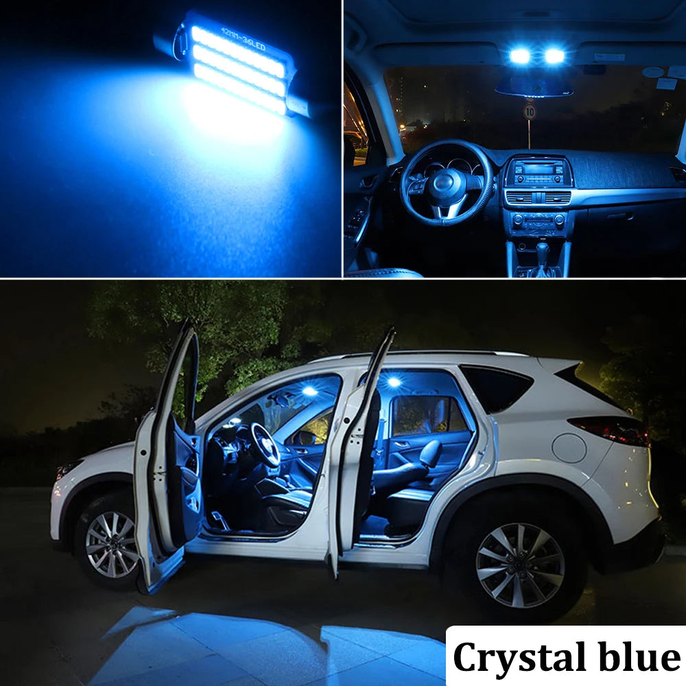 Interior Canbus LED Lighting Kit for Hyundai i10/i20/i30/i40/ix20/ix35/Tucson/Santa Fe — Dome Map Trunk LED Bulbs, Plug & Play, 12V, Error Free