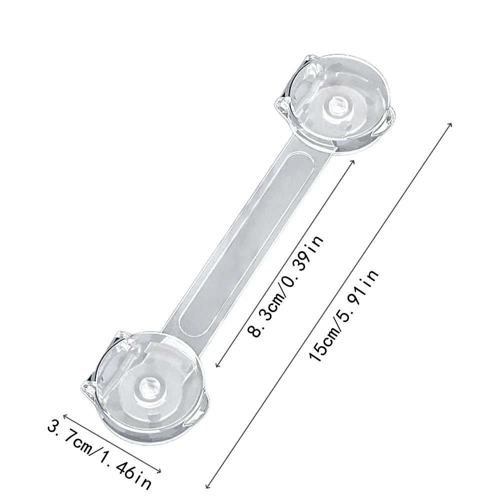 Child Safety Cabinet Locks (3–10 Pack) Transparent Soft Strap Anti-Opening Anti-Pinch