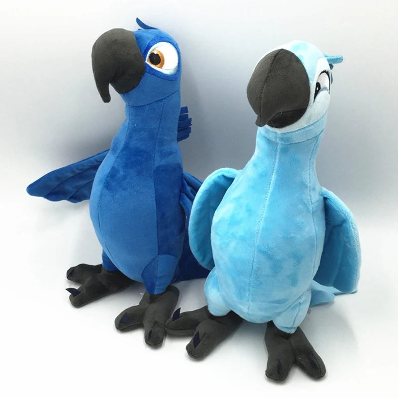 35cm Blu Parrot Plush Pillow Rio Jewel Bird Soft Cushion Toy