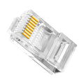 50-Pack Cat6 RJ45 Ethernet Connectors — Unshielded Perforated Crystal Head