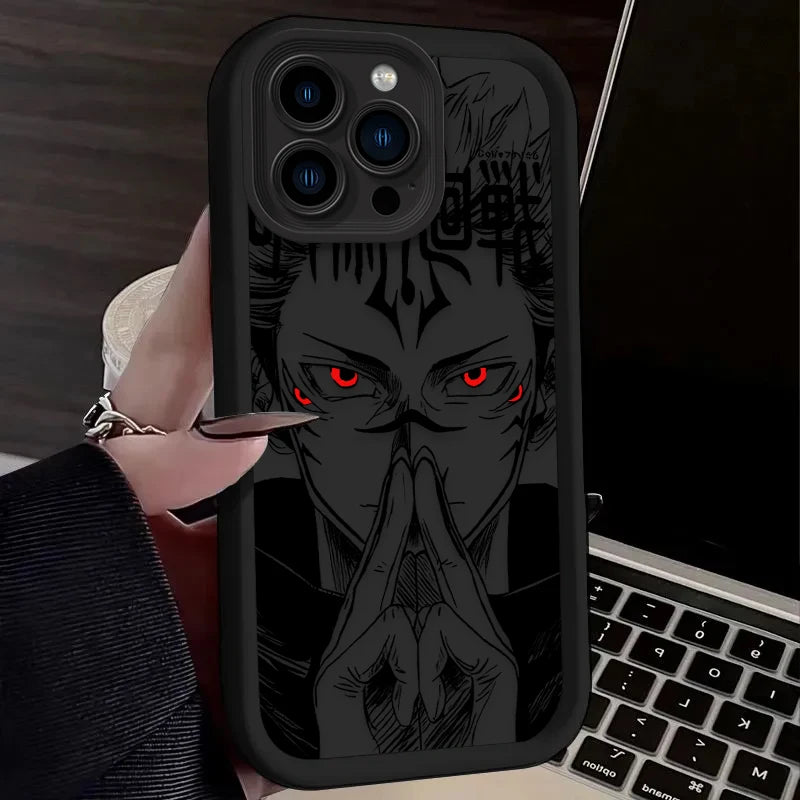 Jujutsu Kaisen Anime Soft TPU Phone Case – Shockproof Anti-Scratch Cover Compatible with Edge 70, Edge 60/50 Series, G86/G85/G84/G75/G60/G56/G54/G35/G34/G32/G24/G15/G14/G05, E13/E14/E22/E32/E40, G Play 5G
