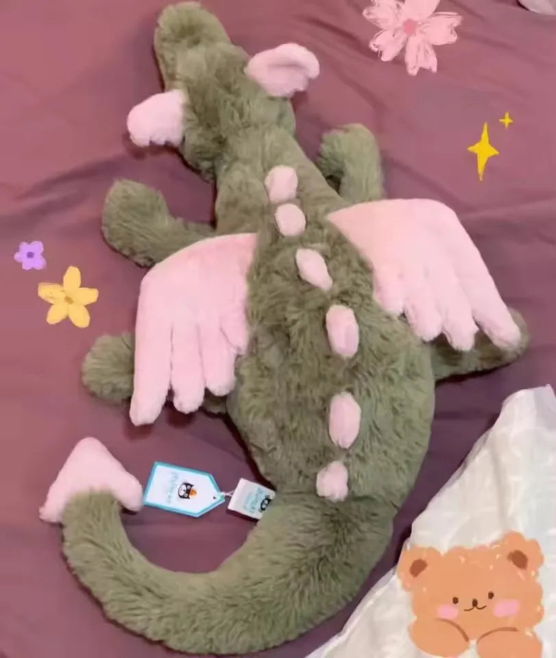 Matcha & Purple Dragon Plush Toy 55 cm (22 in) — Soft Cute Soothing Companion Gift