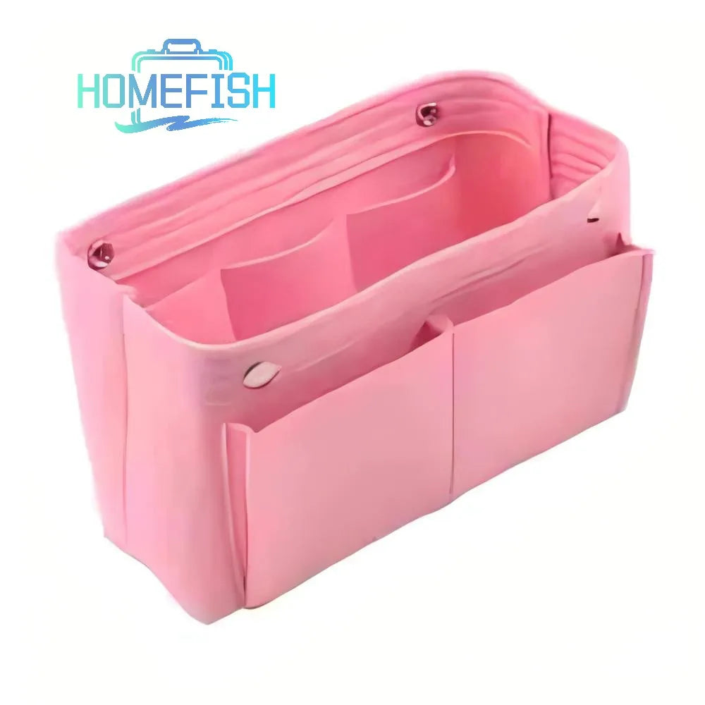 Multifunction Felt Insert Makeup Bag - Travel Cosmetic Organizer & Inner Purse for Women