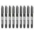 9-Pack Permanent Marker Pens, 1.5mm (0.06in) Fine Point Waterproof Ink — Black Blue Red