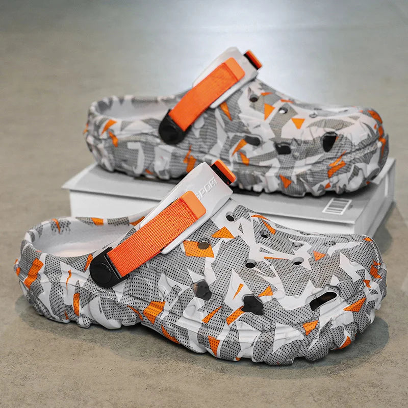 Men's Camouflage EVA Clogs Slip-On Garden Sandals - Casual Outdoor & Home Shoes