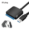 USB 3.0 to SATA Adapter Cable for 2.5-inch & 3.5-inch HDD/SSD - 5Gbps External Converter with 12V Power Adapter