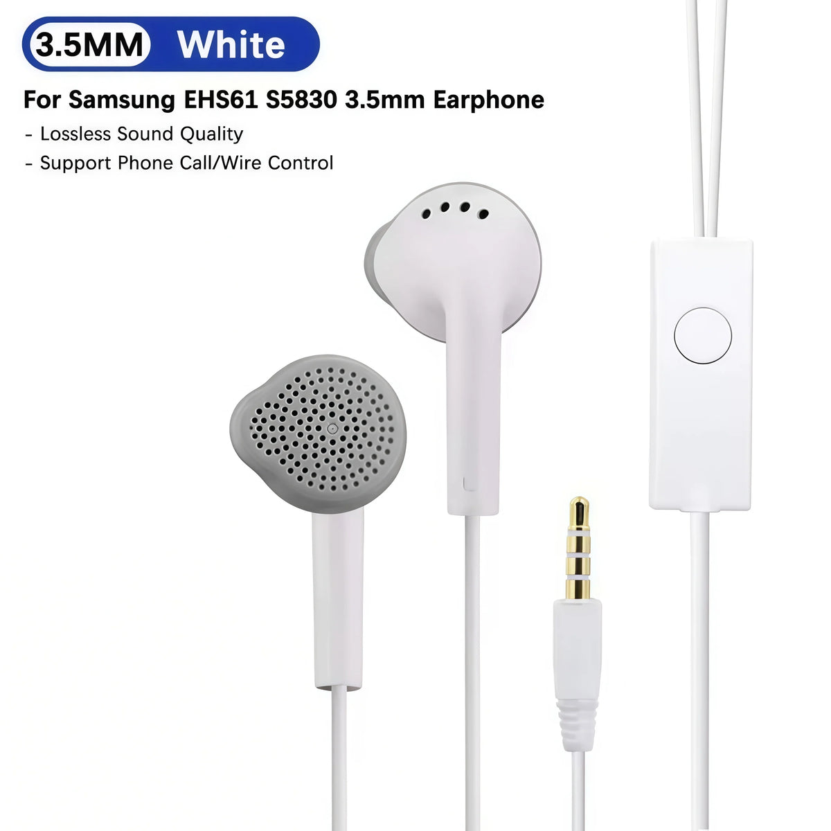 Type-C & 3.5mm Wired In-Ear Earphones with Mic — Universal Headset for Smartphones, Tablets, Laptops