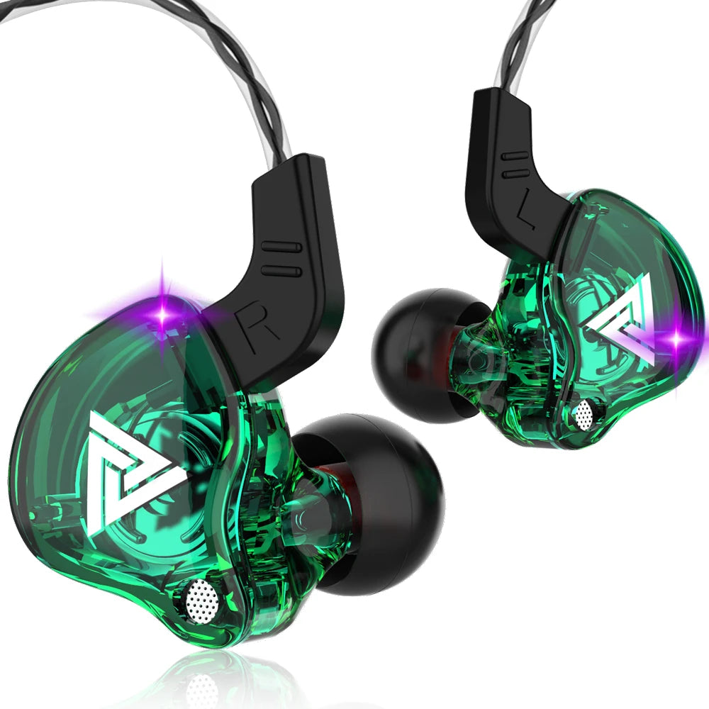 Wired In-Ear Headphones — Dual 8mm Drivers 3.5mm Stereo HiFi Earbuds with Mic for Sports