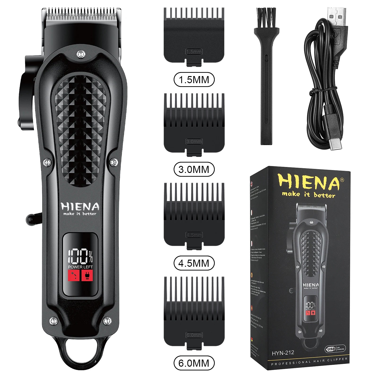 Rechargeable Cordless Electric Hair Clippers & Beard Trimmer Kit for Men – Professional Hair and Body Groomer