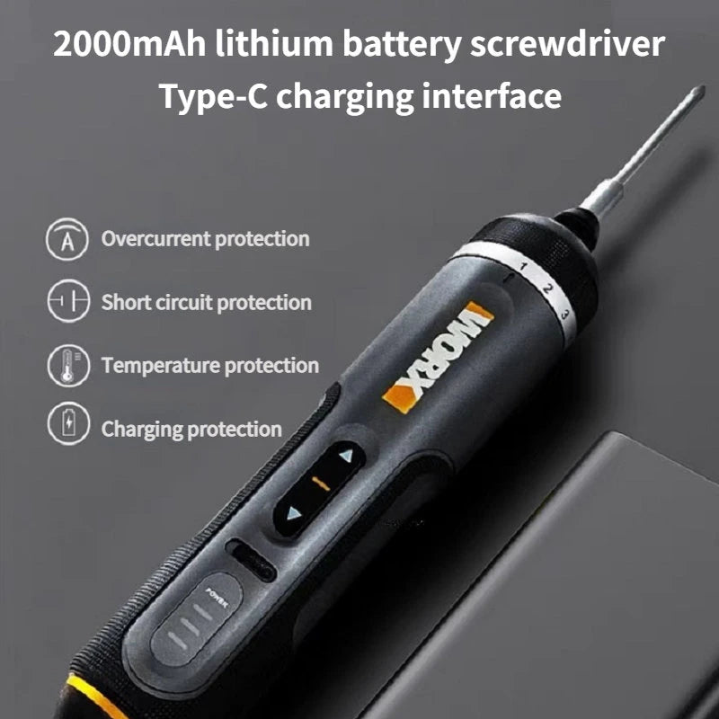 4V Mini Cordless Electric Screwdriver Set – USB Rechargeable, 30-Bit Precision Driver for DIY & Home Repairs
