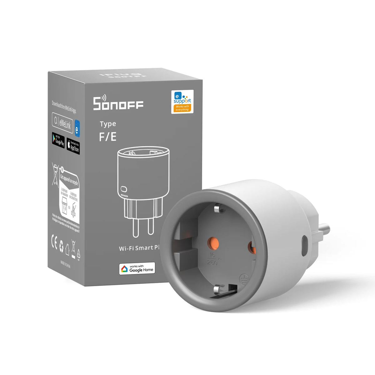 Wi-Fi Smart Plug EU Socket (3-Outlet) - Energy Monitoring, Timer, App & Voice Control