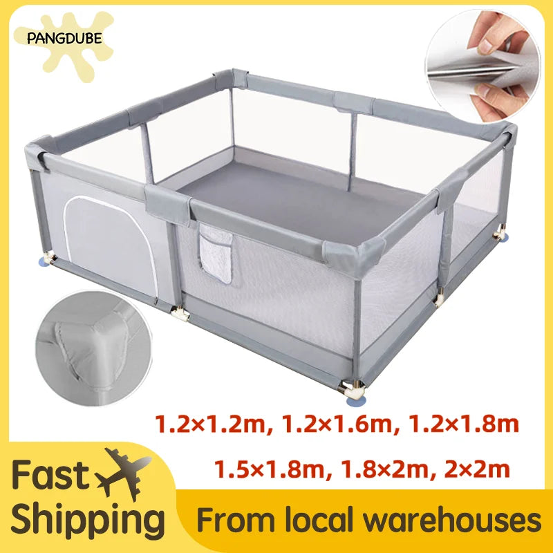 Children's Playpen 7 Size Options Foam-Protected Baby Safety Fence & Kids Ball Pit Play Yard