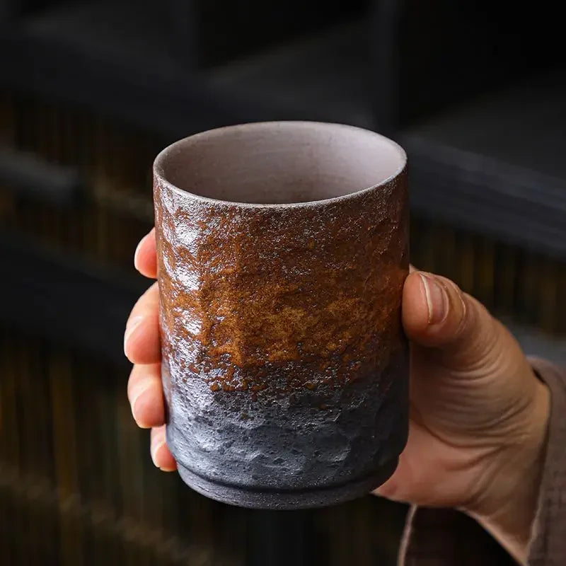 Handmade Stoneware Ceramic Mug – Large Rustic Coffee & Tea Cup, Single Piece