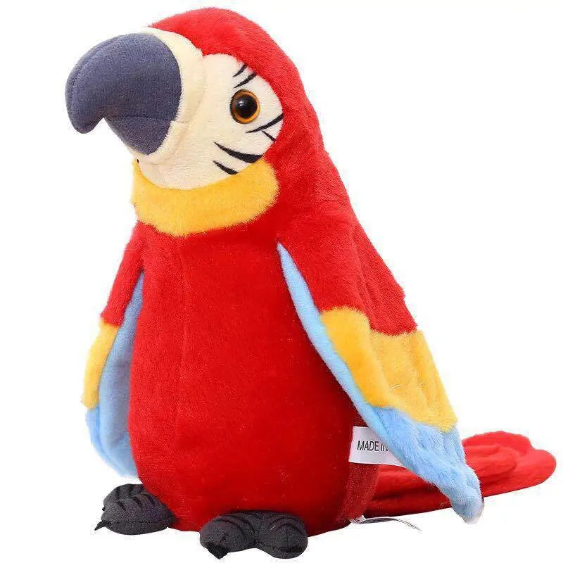Talking Parrot Plush Toy - Recordable Electronic Bird That Repeats, Waving Wings Stuffed Toy Gift for Kids