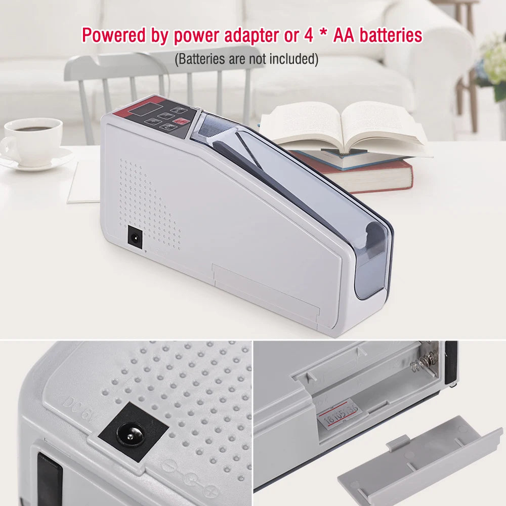 Portable Mini Money Counter – Battery-Operated Bill & Currency Counter with 3-Digit LED Display and Carrying Bag