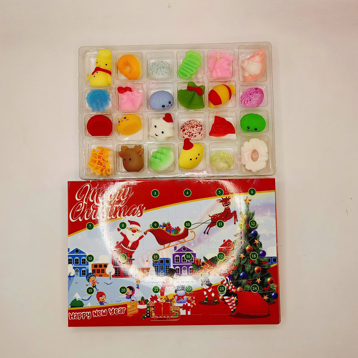 Christmas Squishy Advent Calendar - 24-Day Dumpling Squishies Slow-Rising Countdown Gift