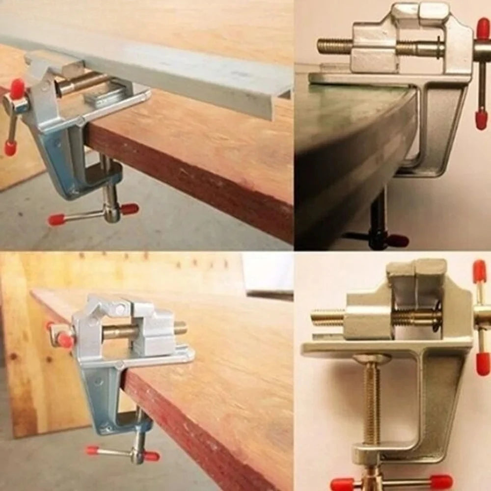 Mini Workbench Vise 3.7 in (9.5 cm) – Aluminum Alloy Precision Clamp for Jewelry, Woodworking & DIY