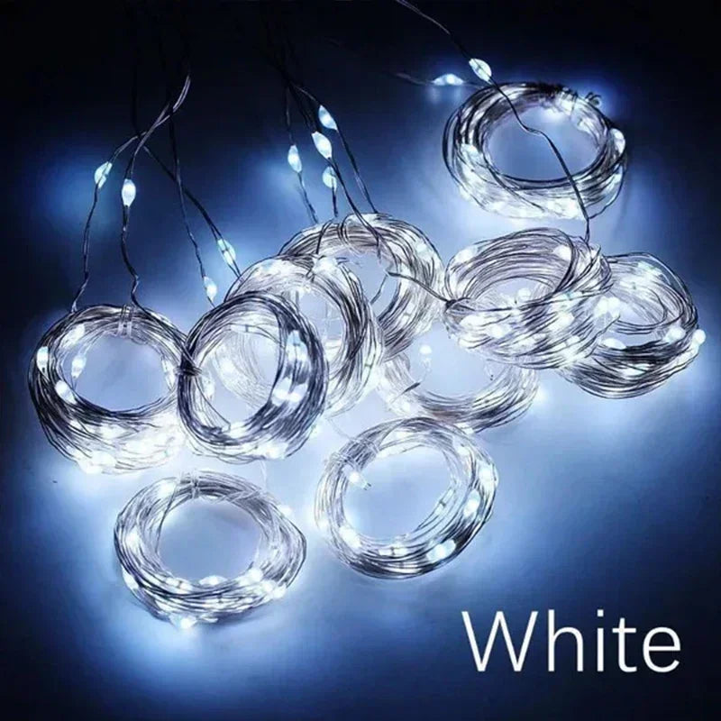 3 x 3m (9.8 x 9.8 ft) LED Curtain String Lights — 300 LED USB Remote, 8 Modes, IP65 Waterproof Fairy Lights for Home Wedding Christmas Party