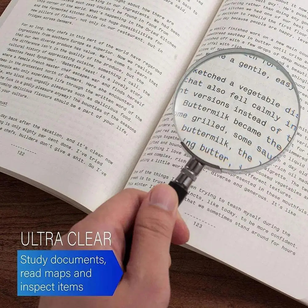 10X Handheld Magnifying Glass 50mm (1.97 in) Loupe for Jewelry, Coins & Stamps - Portable Optical Glass