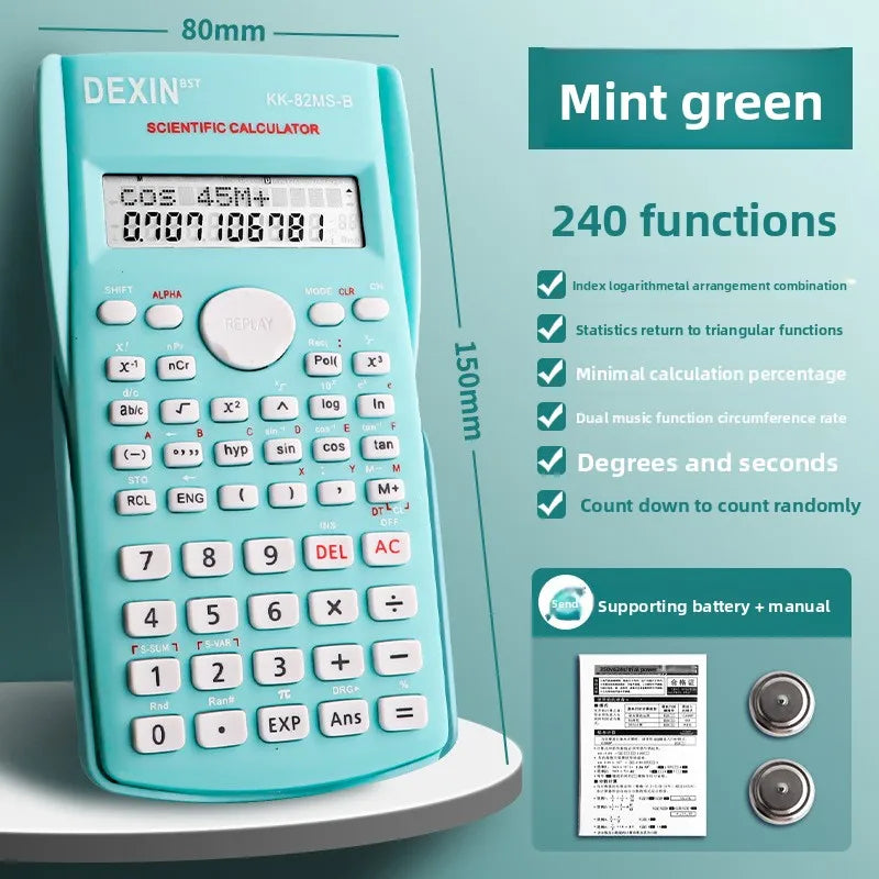 Scientific Student Calculator for Exams & Accounting Functions, Portable Classroom Calculator