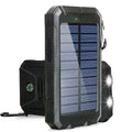Solar Power Bank Waterproof – Fast Charging Portable Powerbank with Dual USB, SOS LED Light & Compass